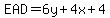 EAD+=+6y%2B4x%2B4