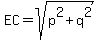 EC+=+sqrt%28p%5E2%2Bq%5E2%29