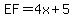EF=4x%2B5