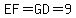 EF=GD=9
