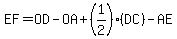 EF=OD-OA%2B%281%2F2%29%28DC%29-AE