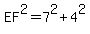EF%5E2=7%5E2%2B4%5E2