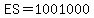 ES=1001000
