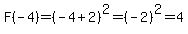F%28-4%29=%28-4%2B2%29%5E2=%28-2%29%5E2=4