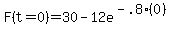 F%28t=0%29=30-12e%5E%28-.8%280%29%29