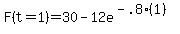 F%28t=1%29=30-12e%5E%28-.8%281%29%29