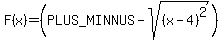 F%28x%29=+%28%2B-sqrt%28%28x-4%29%5E2%29%29