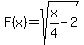 F%28x%29=+sqrt%28x%2F4-2%29
