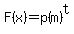 F%28x%29=p%28m%29%5Et