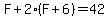 F%2B2%28F%2B6%29=42