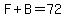 F%2BB=72