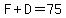 F%2BD=75