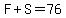 F%2BS=76