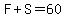 F%2BS+=+60