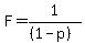 F=1%2F%28%281-p%29%29