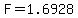 F=1.6928