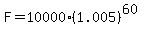 F=10000%281.005%29%5E%2860%29