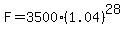 F=3500%281.04%29%5E28