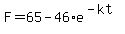 F=65-46%2Ae%5E%28-kt%29