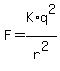 F=K%2Aq%5E2%2Fr%5E2+