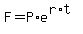 F=P%2Ae%5E%28r%2At%29