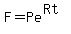 F=Pe%5E%28Rt%29