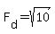 F%5Bd%5D+=+sqrt%2810%29