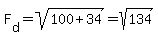 F%5Bd%5D+=+sqrt%28100%2B34%29+=+sqrt%28134%29