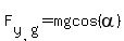 F%5By%2Cg%5D=mg+cos%28alpha%29