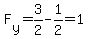 F%5By%5D=3%2F2-1%2F2=1