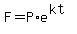 F+=+P%2Ae%5E%28kt%29