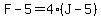 F-5=4%28J-5%29