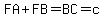 FA%2BFB=BC=c