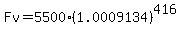 Fv=5500%281.0009134%29%5E416