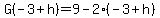 G%28-3%2Bh%29+=+9+-+2%2A%28-3%2Bh%29