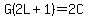 G%282L%2B1%29=2C