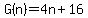 G%28n%29=4n%2B16