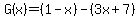 G%28x%29=%281-x%29-%283x%2B7%29