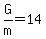 G%2Fm+=+14