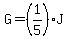 G=%281%2F5%29J
