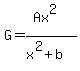G=%28Ax%5E2%29%2F%28x%5E2%2Bb%29