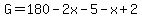 G=180-2x-5-x%2B2