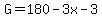 G=180-3x-3