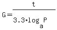 G=t%2F%283.3%2Alog%28a%2CP%29%29