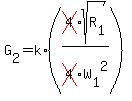 G%5B2%5D=k%2A%28cross%284%29sqrt%28R%5B1%5D%29%2Fcross%284%29W%5B1%5D%5E2%29