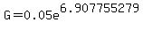 G+=+0.05e%5E6.907755279