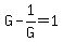 G-1%2FG=1