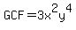 GCF=3x%5E2y%5E4