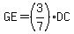 GE=%283%2F7%29DC