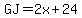 GJ+=+2x%2B24